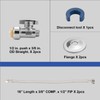 WMAXPFIT(2 Pack) 16 Inch Faucet Water Supply Line 3/8 Inch