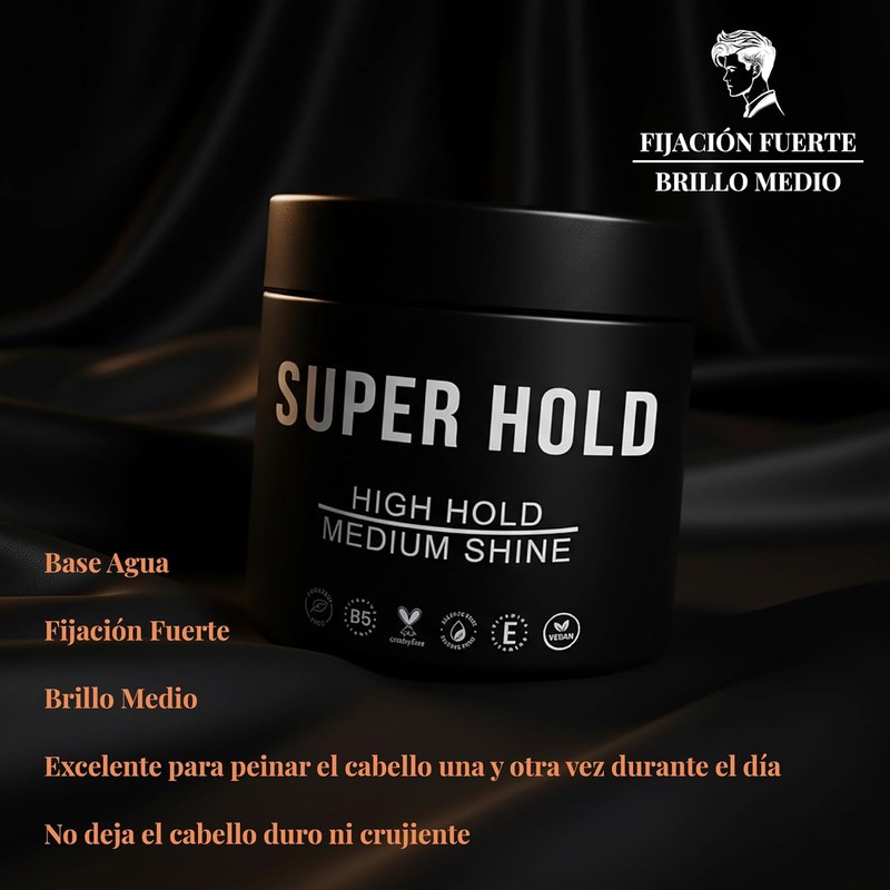 The Shaving Co Super Hold Pomade Cera para Cabello Unisex