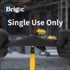 Brigic Disposable Nitrile Gloves, Textured Grip, Black, Lightweight, Slip-Resistant (Medium)