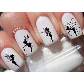 "Handmade" Tinkerbell Fairy Nail Art Stickers Transfers Decals Set of 40 - A1216