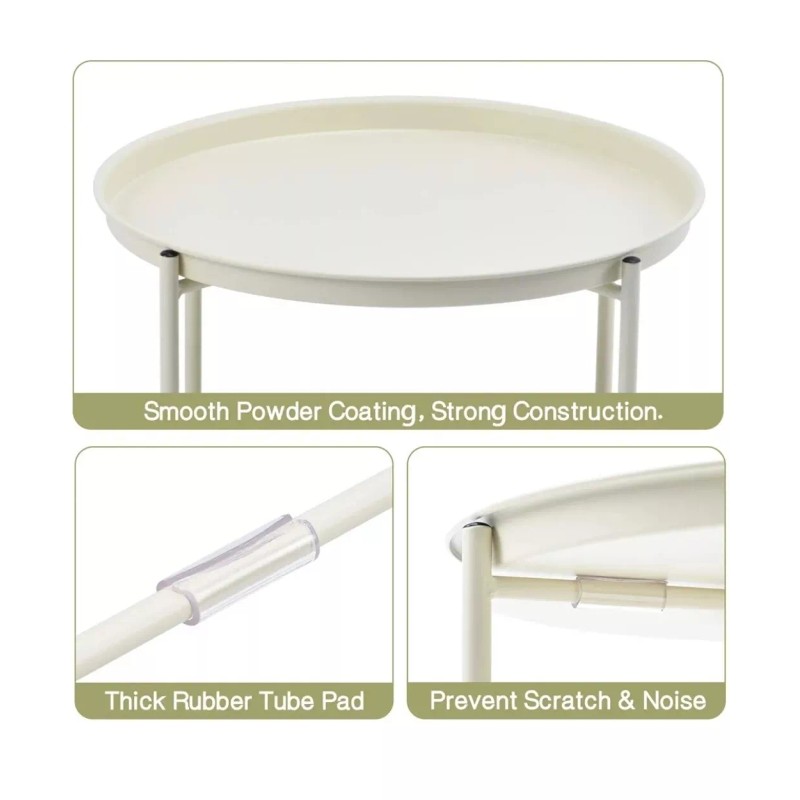 Table End Table Metal Nightstand Sofa Side Snack Table Coffee