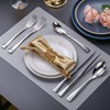 Lemeya 24-Piece Silverware Set with Steak Knives,Forged 18/10 Stainless Steel