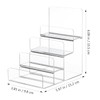 Cabilock Scaffale portaoggetti in acrilico trasparente espositore trapezoidale multistrato per