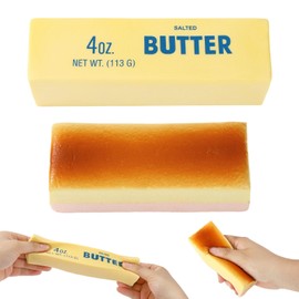 Sinbana Juguete de Mantequilla para Apretar, Poliuretano Divertido Juguete Mantequilla Crecimiento Lento con Queso para Oficina, Escuela y Hogar Alivio de la Ansiedad y Descompresión Regalos