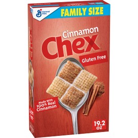 Chex CinnamonBreakfast Cereal, Gluten Free, 19.2 oz (Pack of 5)