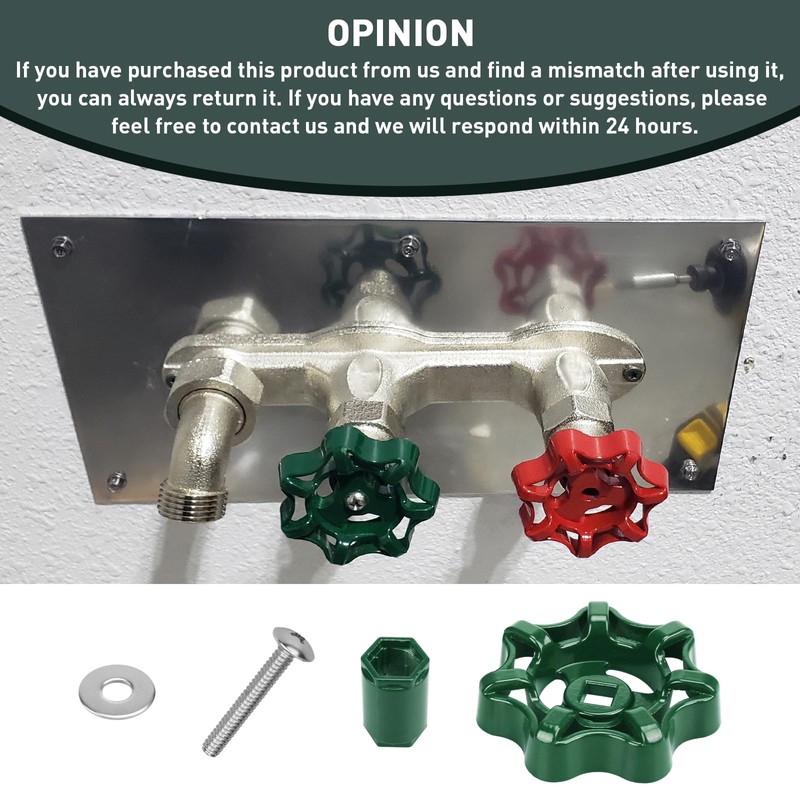 VIDABTE Outdoor Faucet Water Spigot Handle, Hose Bibb Round Wheel