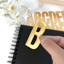 オーディオファン 数字 シール 大きい アルファベット ステッカー 番号 文字 英語 ビニール レタリングステッカー ゴールド PVC 自己粘着 DIY 約6.3cm 6種類 各1 計6枚