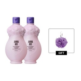 안나수이(AVE) 로즈 바디 로션 듀오 세트 (+샤워볼) Anna Sui (AVE) Rose Body Lotion Duo Set (+Shower Ball)