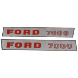 APUK Bonnet Decal Set Hood Sticker Kit Emblem Transfer Replacement for Ford 7000 Tractor