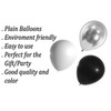 12" Latex Vibrant White, Black, Silver Colour Combination Plain Balloons