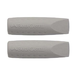 Faber Castell Grip 2001 Eraser Cap 2 Pack - Grey (Pack Of 5)