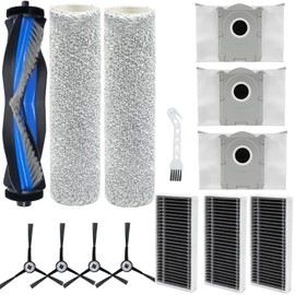 KiimSin KiimSin Ersatzteil f1r ECOVACS DEEBOT X8 Omni, X8 PRO Omni Staubsauger Roboter Zubeh?r, 1 Hauptb1rste, 2 B1rstenwalze, 3 Staubbeutel, 4 Seitenb1rsten, 3 Filter, B1rste