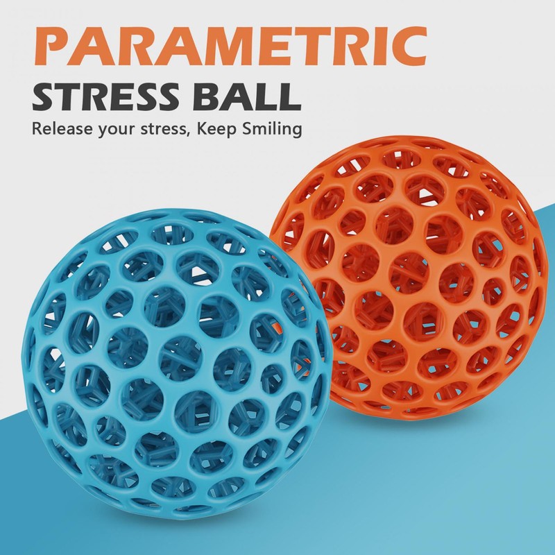 2pcs Mesh Stress Ball 3D Printing Mesh Hollow Stretchy Squeeze