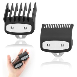 2PCS Hair Clipper Trimmers Premium Guards, Black 1 1/2" and 1/2" (1.5 and 4.5 mm) for Most Sizes of Hair Clippers, Precise Clipper Guards for All Haircutting Needs