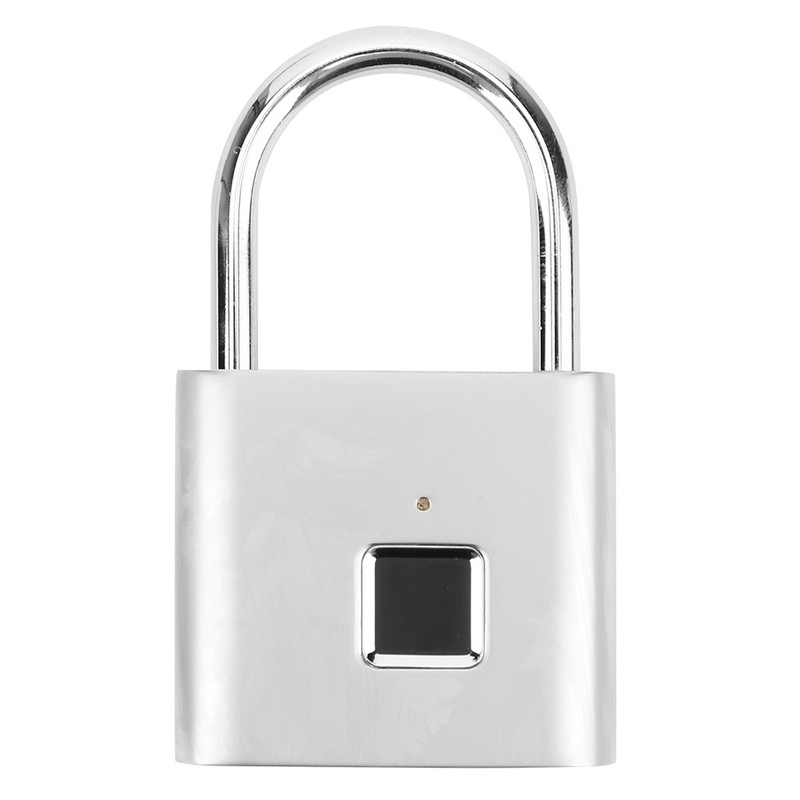 Smart Fingerprint Padlock USB Rechargeable Security LED Lock for Backpack
