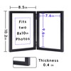 SNXJWA 8x10 Picture Frames Double Black Photo Frame Folding Vertical