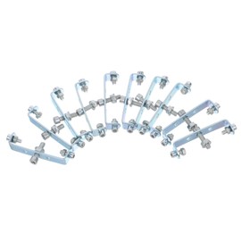 BIUDECO 10 Sets Carbon Steel U Shaped Bicycle Rear Rack Adapter Easy Installation Bike Cargo Rack Fastener for Mountain and Road Bikes Durable Connection for Enhanced Urban Commuting