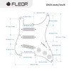 FLEOR 11-Hole SSS Prewired Loaded Pickguard with Alnico 5 Dual