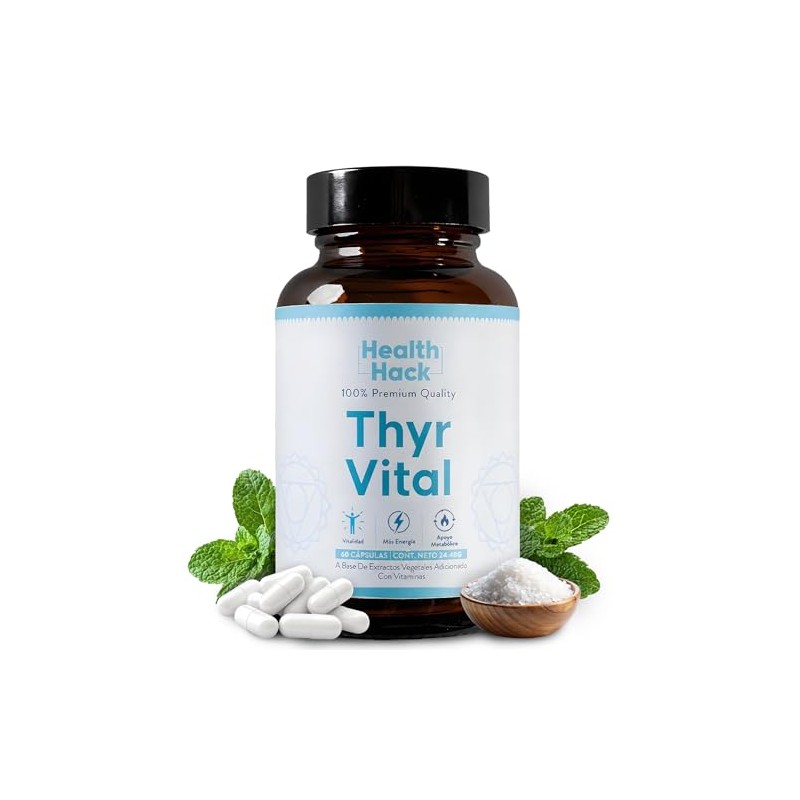 Thyr Vital con L-Tirosina Guggul Yodo y Selenio 60 Cápsulas