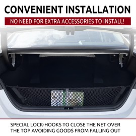 Trunk Envelope Style Mesh Cargo Net for Toyota Camry 2018-2022- Car Accessories - Premium Trunk Organizer and Storage - Cargo Net for Sedan - Vehicle Carrier Organizer for Toyota Camry