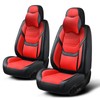 TIEHESYT Car Seat Covers Full Set, Breathable Leather Automotive Front