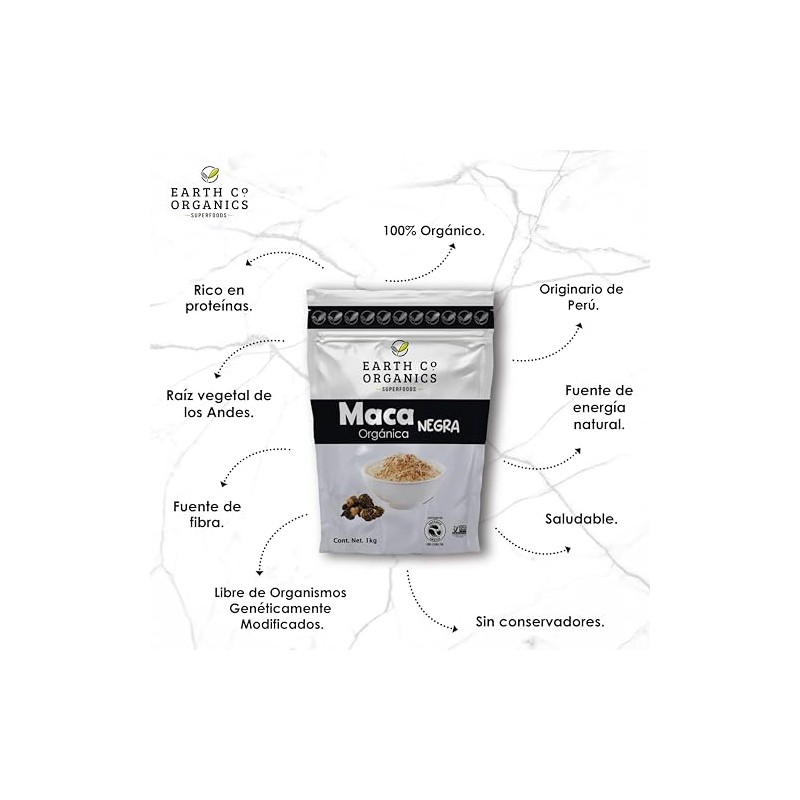 Maca Negra 100 Natural Maca en Polvo Peruana Alta Calidad