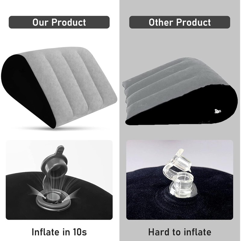 TheClover Inflatable Wedge Pillow for Sleeping -Leg Elevation, Use in