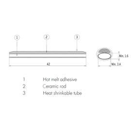 5er Link Technology Fiber Optic Fusion Splice Shrink Sleeves Tapered Ends 40 mm Tubing 304 Stainless Steel PE Clear Bare Optical Fiber Fusion Pipe hot melt Protection Tubes (500 Pack)