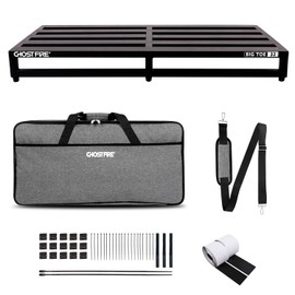 Ghost Fire Guitar Pedal Board Aluminum Alloy 6.3lb Effect Pedalboard 31.8"x15.7" with Carry Bag,V series (V-BIG TOE 32)