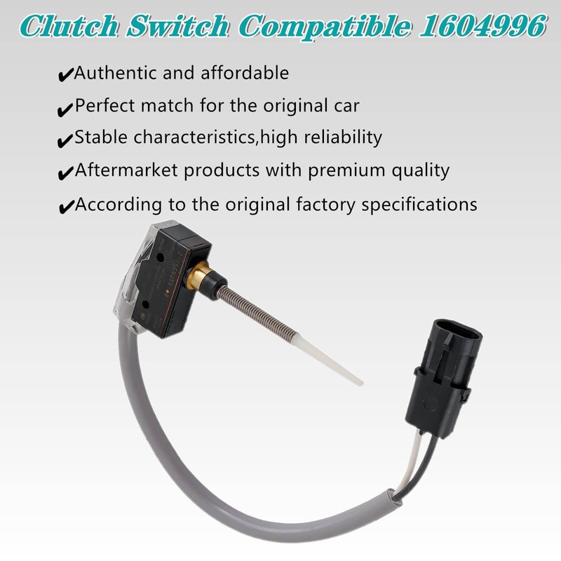 Clutch Switch 1604996,Compatible with 1987-2007 Peterbilt 378 379 Models Part#