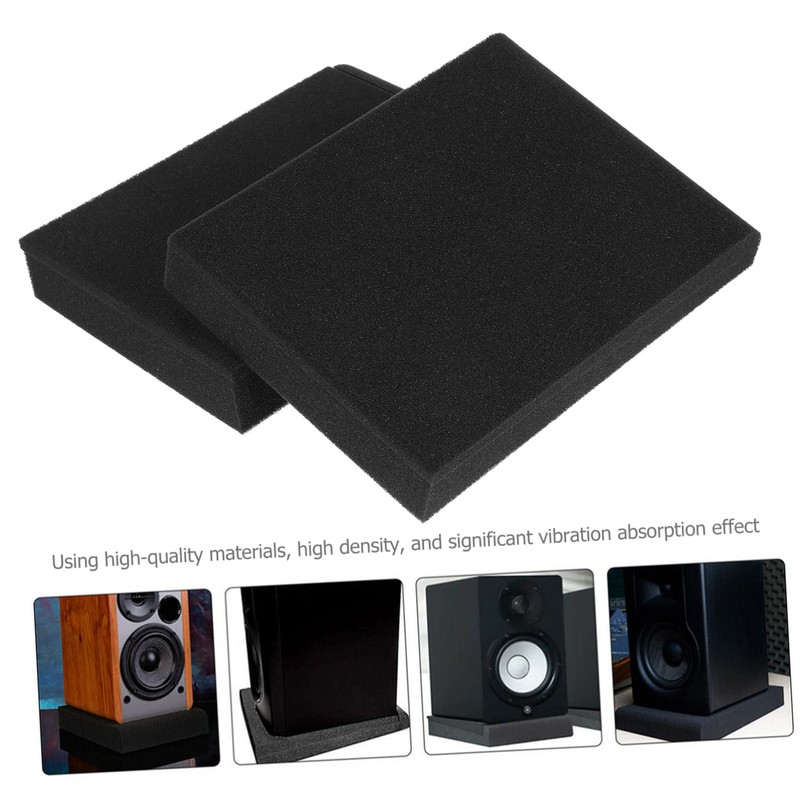Sosoport 2Pcs Small Speaker Isolation Pads High Density Foams Cushion