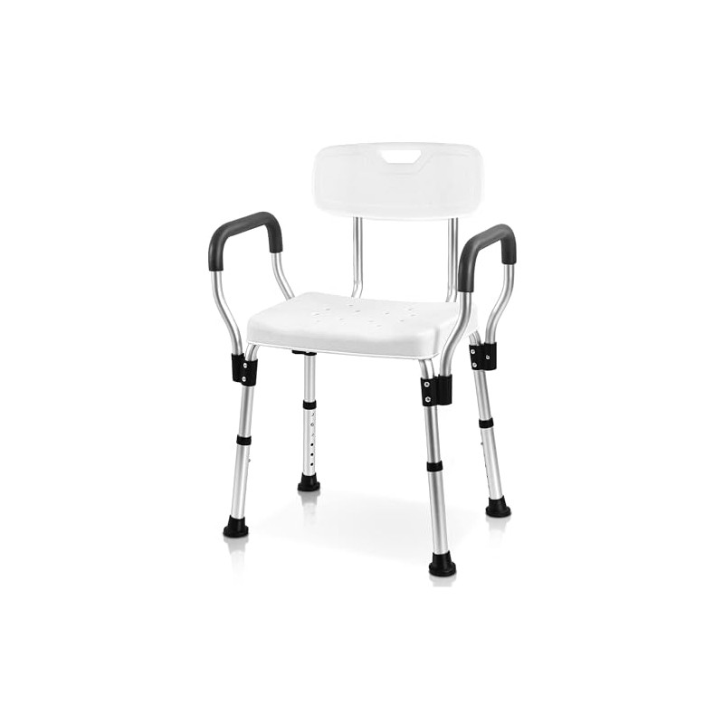 Sangohe Shower Chair, Heavy Duty Shower Seat with Back, Arms,