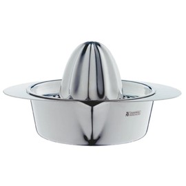 WMF Gourmet Zitronenpresse Edelstahl 13cm, Zitruspresse manuell, Cromargan Edelstahl mattiert, für Zitronen, Limetten, Apfelsinnen, Orange, Grapfruit