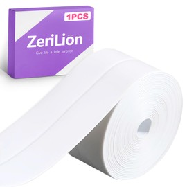 ZeriLion White Waterproof Caulk Tape,Self Adhesive Sealing Strip for Bathtub, Toilet, Shower, Waterproof Self Adhesive Caulk Strip Kitchen Countertop & Sink(1.5 inches x 10.5 feet)
