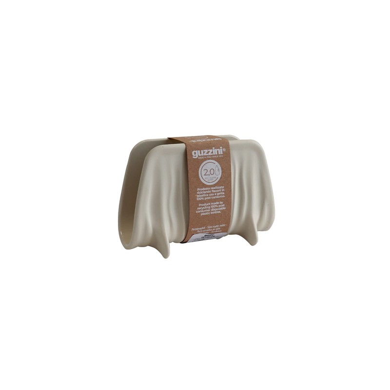 Guzzini - Tierra 197200156 Napkin Holder, Recycled Plastic, Milk White,