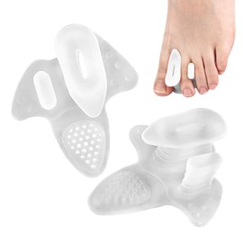 Toe Spreaders,Soft Toe Straightener - Leg & Foot Supports for Hammertoe Correction Flat Feet Recovery Walking Running