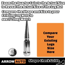 Arrow 1pc 1/2" Drive Socket Key Tool 4.85" Tall For 7-Spline Spike Lug Nut