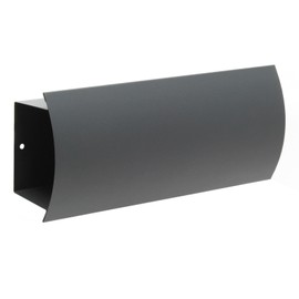 Wiltec Newspaper Compartment V2 Anthracite 320 x 80 x 140 mm, Newspaper Holder for Wall Mounting, Newspaper Box Made of Powder-Coated Steel