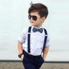KAWAMOUSE Adjustable Pre-tied bow tie for toddler Boys (Winter Holiday