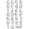 Sterling Silver 925 Letter Alphabet Beads from Glossy Materia -