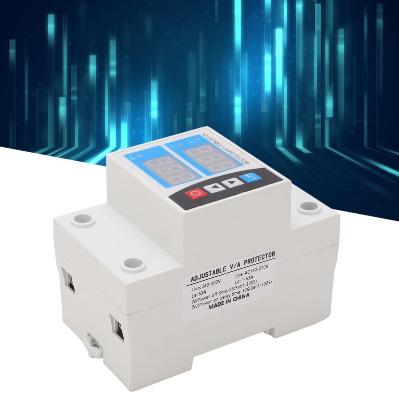 Over Under Voltage Protector Current Limit Din Rail Adjustable 2