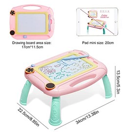 Pizarrón Magnético de Dibujo y Escritura Pizarra de Dibujo Magnética Pizarrones Mágicos para Pizarrones para de Juguetes para de Regalo de Cumpleaños (Rosa)