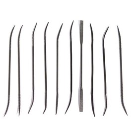 Universal Tool ToolTreaux 10pc Double Ended Fine Cut Riffler File Set for Metal Jewelry Work