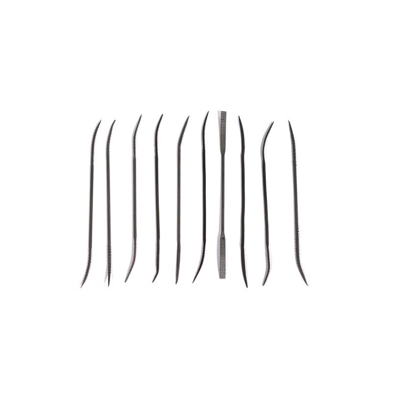 Universal Tool ToolTreaux 10pc Double Ended Fine Cut Riffler File