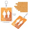 Outus Bathroom Pass Restroom Pass Keychain Restroom Keychain with Key