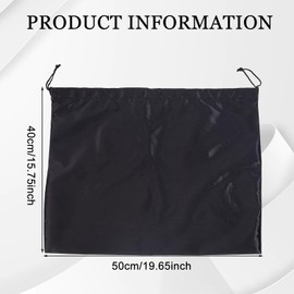letsinstyle 5Pcs 16 x 20 Inches Black Silk Dust Cover Storage Bags, Satin Cloth Dustproof Bag with Drawstring Closure, Travel Storage Pouch for Handbags Purse Shoes Boots