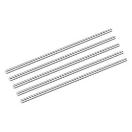 sourcing map 5Pcs 304 Stainless Steel Rods, 7.5mm x 254mm Metal Solid Shaft Round Rod Lathe Bar Stock for Model Plane Cars Ship DIY Craft Metal Working