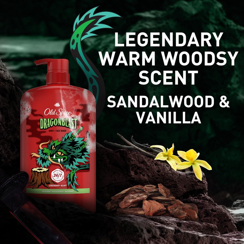 Old Spice Cleansing Body Wash for Men, 3X Defense, 24/7