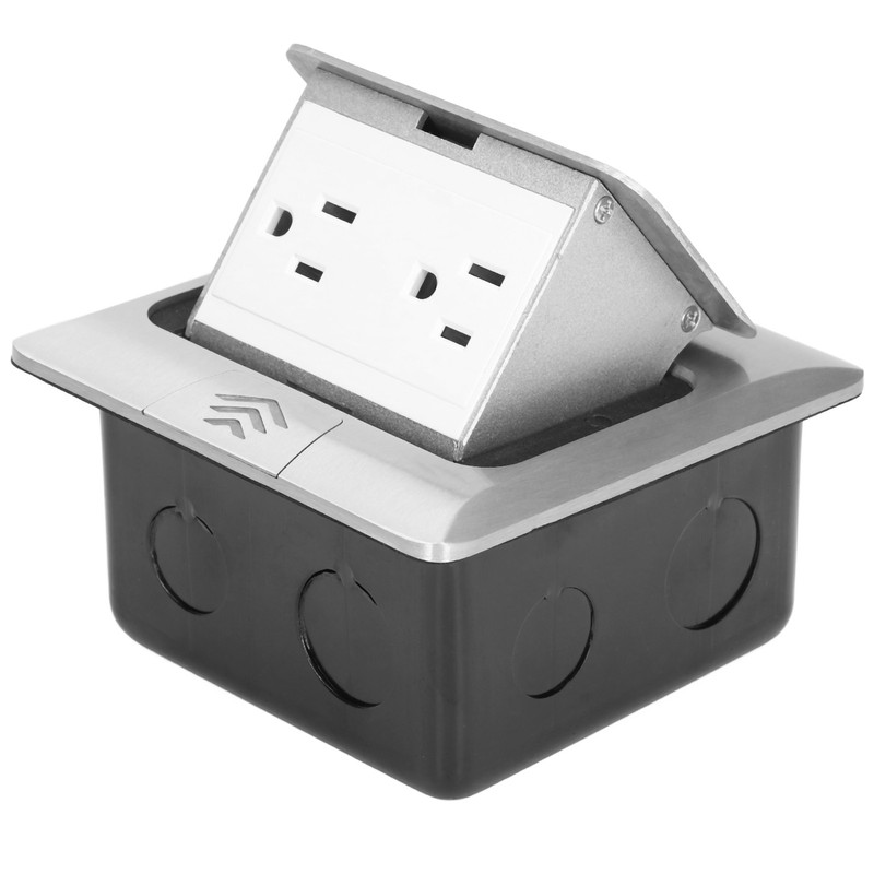 Concealed Recessed Socket Aluminum Alloy PC Desktop Outlet for Residences