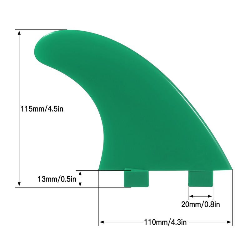 3pcs Surfboard Fins 4.5 Inch G5 Surf Fins Stand Up